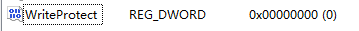新建一个叫“WriteProtect”的DWORD值