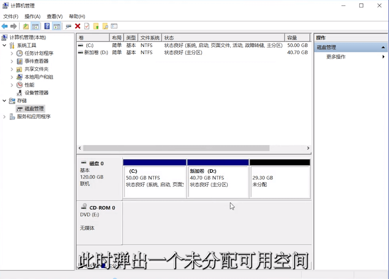 未分配空间