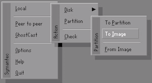 Local > Partition > To Image(备份)