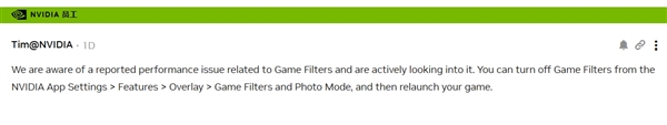 nvidia官方回复